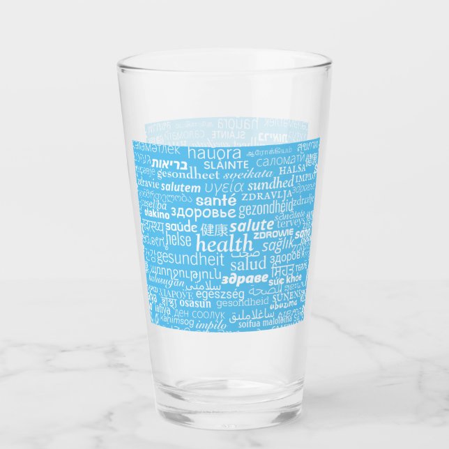Verre multilingue du texte de santé - Choisir les  (Devant)