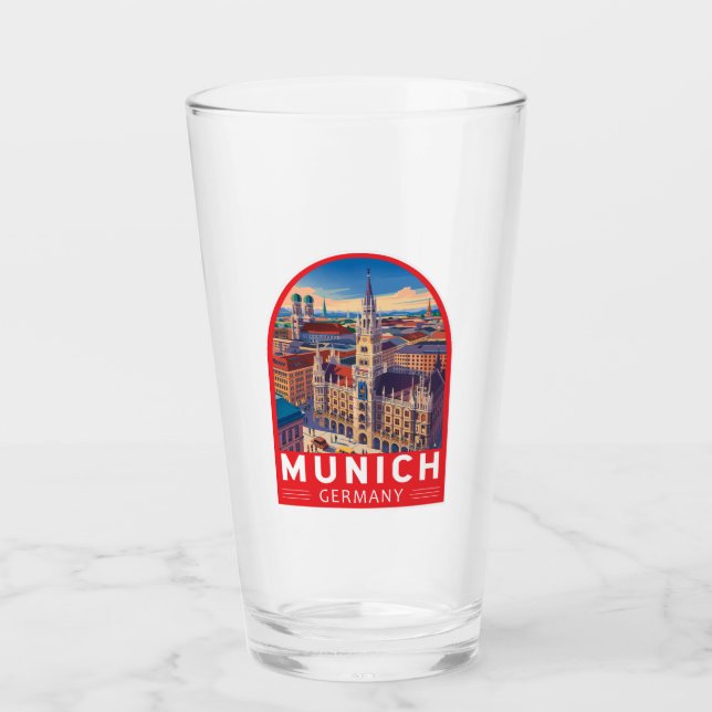 Verre Munich Germany Travel Art Emblem (Devant)