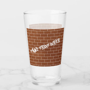 Verre mural en brique avec texte personnalisé