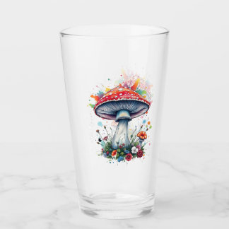 Verre Mushroom Flowers Woodland Colorful Splash 