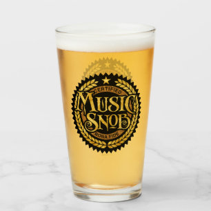 Verre Music Snob - amoureux de musique amusante