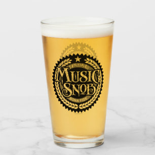 Verre Music Snob - amoureux de musique amusante