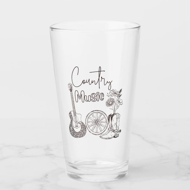 Verre Musique country (Devant)
