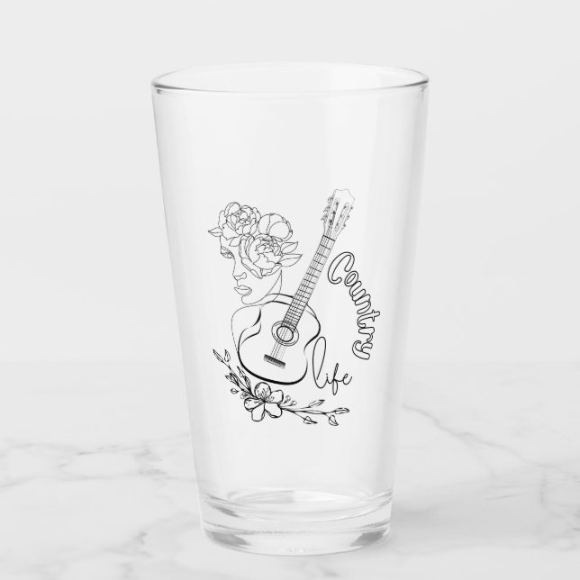 Verre Musique Country (Devant)