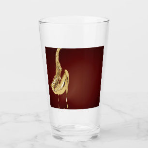 Verre Musique de fonte de saxophone de jazz