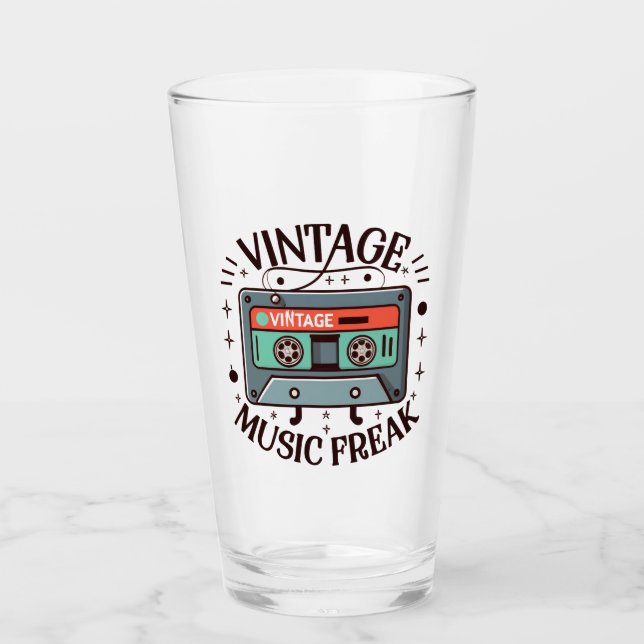 Verre Musique vintage Freak (Devant)