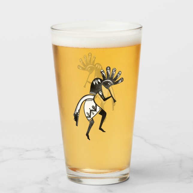 Verre Native Americans Culture - Dancing Kokopelli 1 (Devant (rempli))