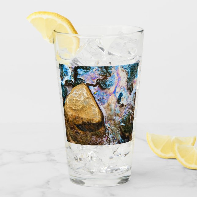 Verre nature abstraite eau morte (Devant glace)