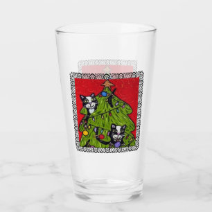 Verre Naughty Chats Escalade Christmas Tree Black Frame