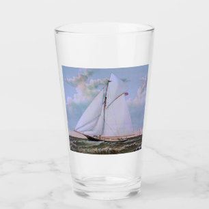 Verre Navire de voile antique sloop yacht voilier océan