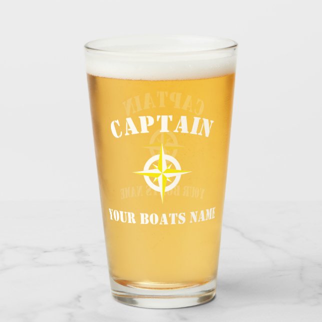 Verre Navires compas capitaines de bateaux (Devant (rempli))