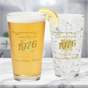 Verre Né en 1976 Boisson pour fête d'anniversaire 50 ans