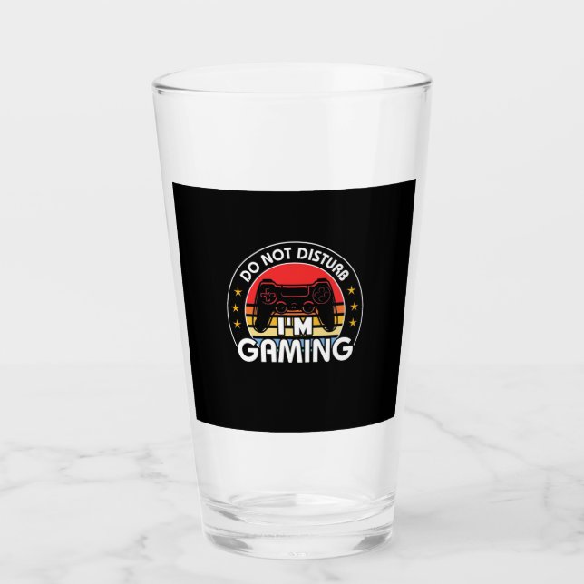 Verre Ne pas déranger Je Joue (Devant)