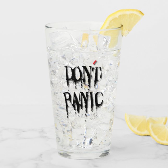 Verre Ne pas paniquer.b (Dos glace)