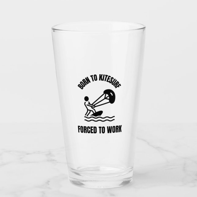 Verre né pour un cerf-volant forcé à travailler (Devant)