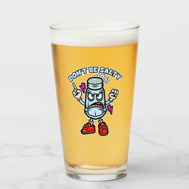 Verre Ne sois pas salé, Illustration drôle (Devant (rempli))