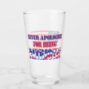 Verre Ne vous excusez jamais d'être patriotique