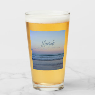 Verre Newport Beach Californie Ocean Sunrise Blue