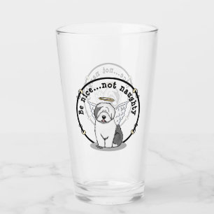 Verre Nice Angel Old English Sheepdog (Gris 1) - mignon