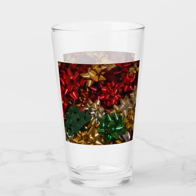 Verre Noël Bows colorés Festive vacances (Devant)