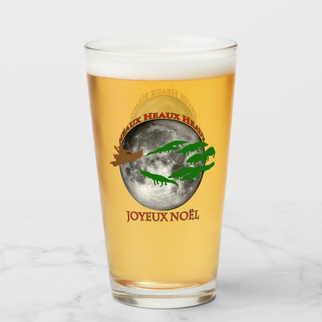 Verre Noël cajun (Devant (rempli))