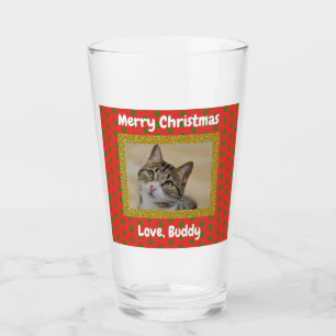 Verre Noël Chien Chat Papa Animal de compagnie Photo Pin