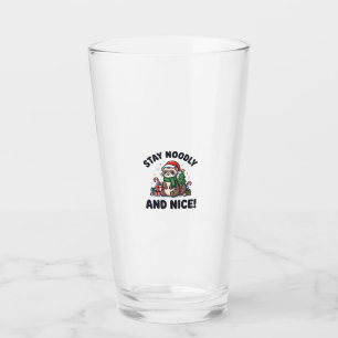 Verre Noël de Furet Drôle Reste Noué Et Gentil