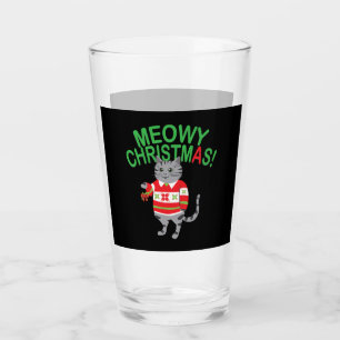 Verre Noël du chat Meowy