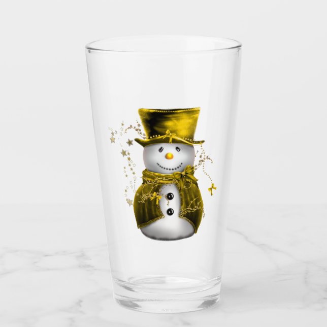 Verre Noël du motoneige mignon or (Devant)