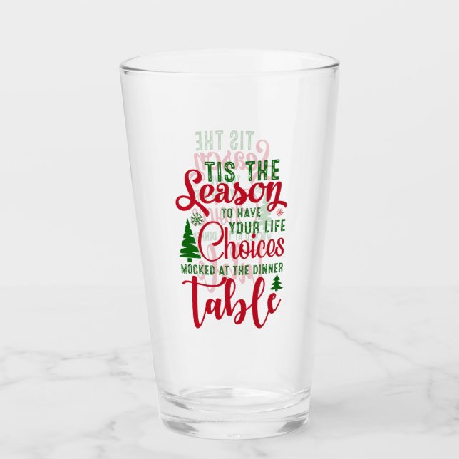 Verre Noël saison de design de choix (Devant)