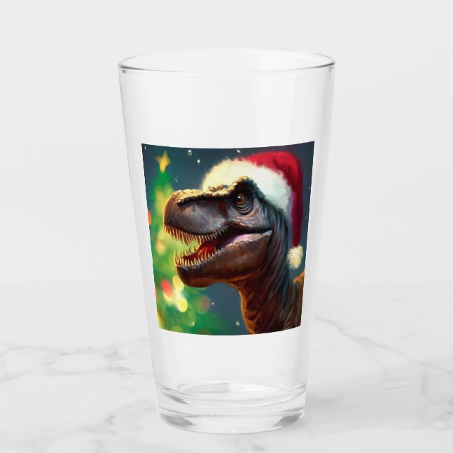 Verre Noël T-Rex 2 (Devant)