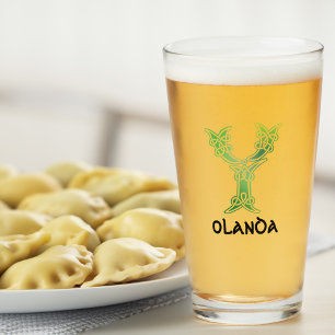 Verre Noeud celtique du 16e siècle Capitale décorative Y