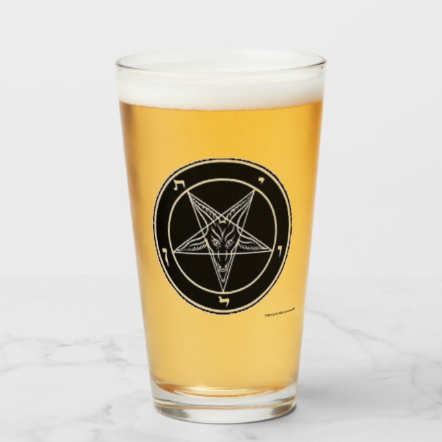 Verre noir Baphomet (Devant (rempli))