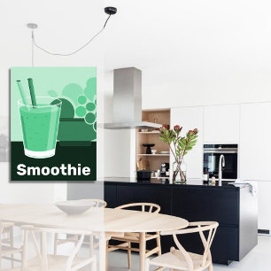 Verre Noir, Blanc, Vert Art Mural de Cuisine