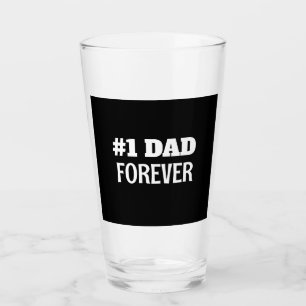 Verre Noir et blanc #1 Papa Forever Fête des pères Cadea