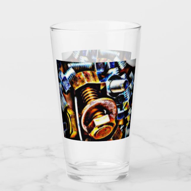 Verre Noix et boulons Pop Art