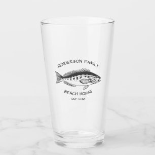 Verre Nom de famille Beach House Fish