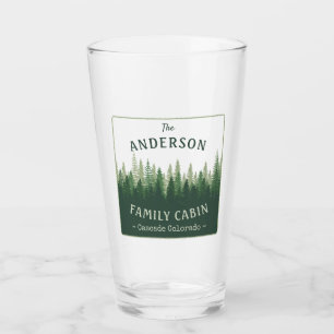 Verre Nom de famille Cabine Emplacement Pine Tree Forest