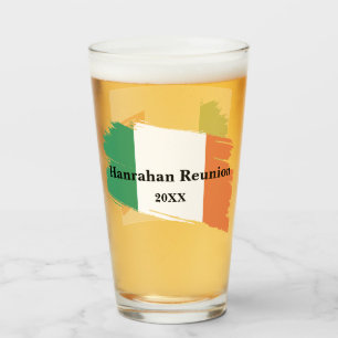 Verre Nom de famille irlandais Nom personnalisé Drapeau 