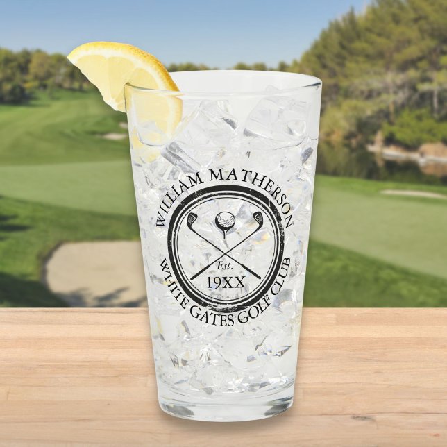 Verre Nom de golf personnalisé Golf (Personalized Golf Club Name Golf Glass)