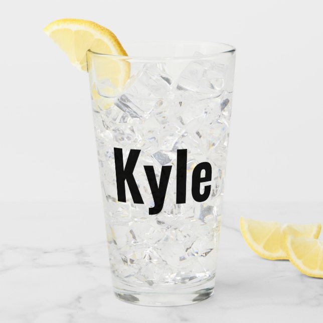 Verre Nom de Kyle Mens, (Devant glace)