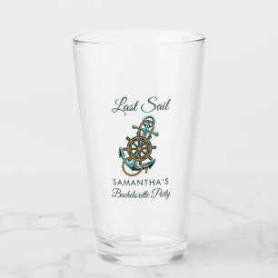 Verre Nom de la dernière fête de bachelorette nautique