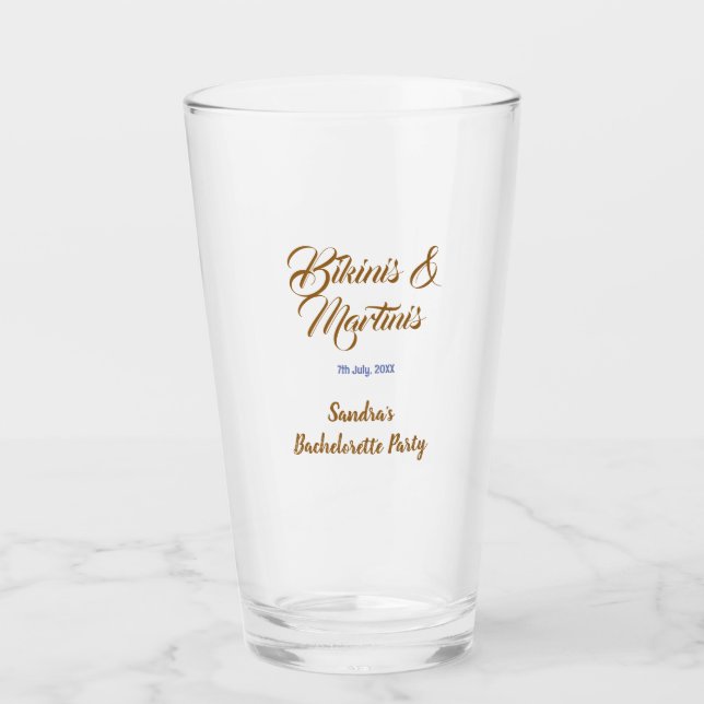 Verre nom de l'enterrement de vie de jeune fille bikinis (Devant)