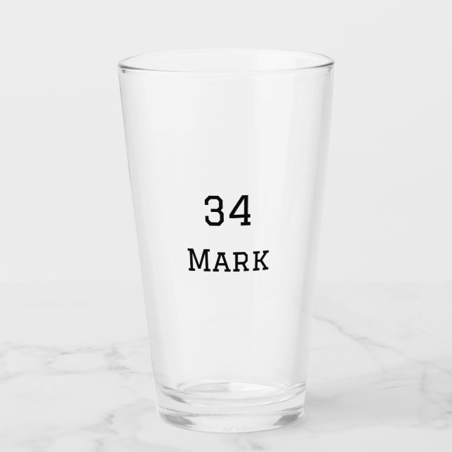 Verre nom de l'équipe ajouter nom du joueur date sports (Devant)