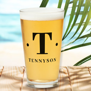 Verre Nom du monogramme initial simple