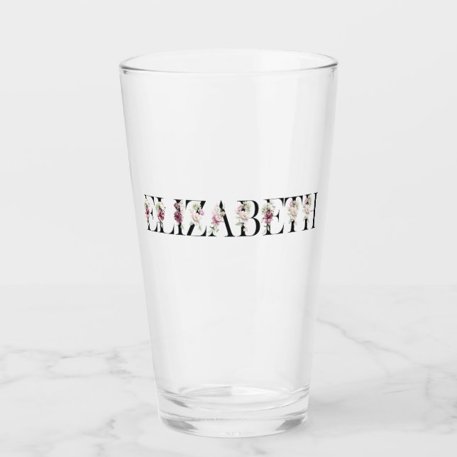 Verre Nom Elizabeth (Devant)