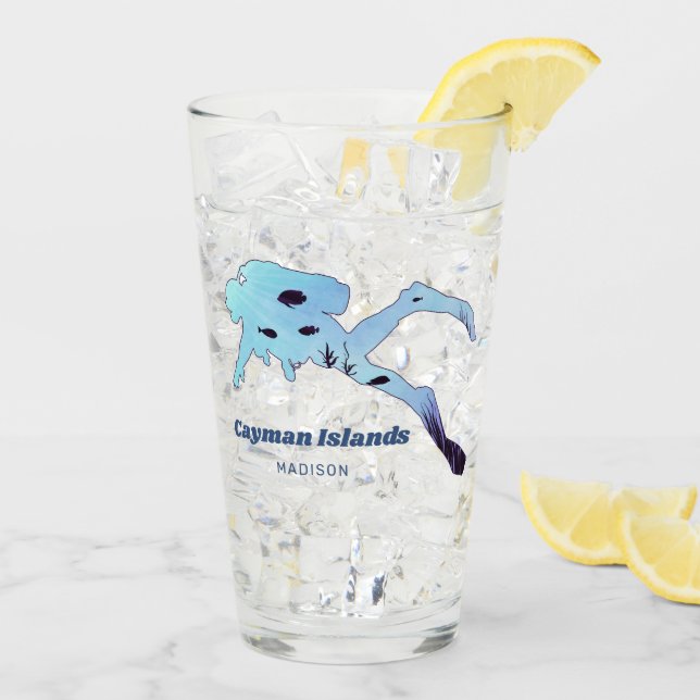 Verre Nom et emplacement personnalisés Plongée sous-mari (Dos glace)
