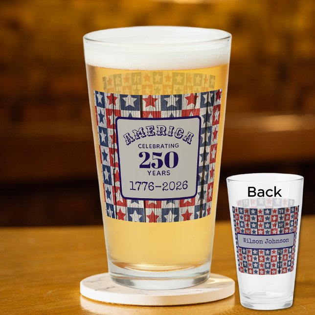 Verre Nom, Étoiles Géométriques Effet Bois Peint (Créateur téléchargé)