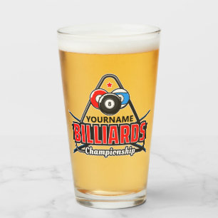 Verre NOM Personnalisé Billard 8 Ball Pool Cue Rack