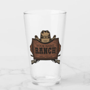Verre NOM PERSONNALISÉ Canons Cowboy Connexion Western R